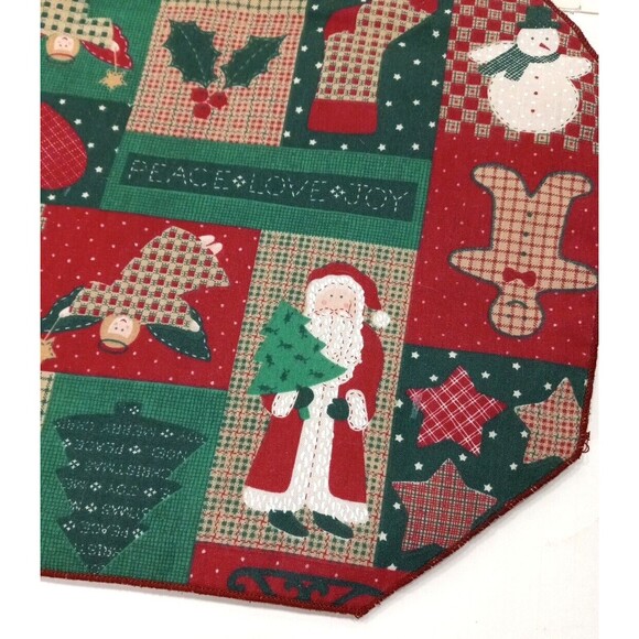 Holiday Placemats Set Of 4 Reversible Gingerbread Men Snowmen Father Christmas - Picture 3 of 8